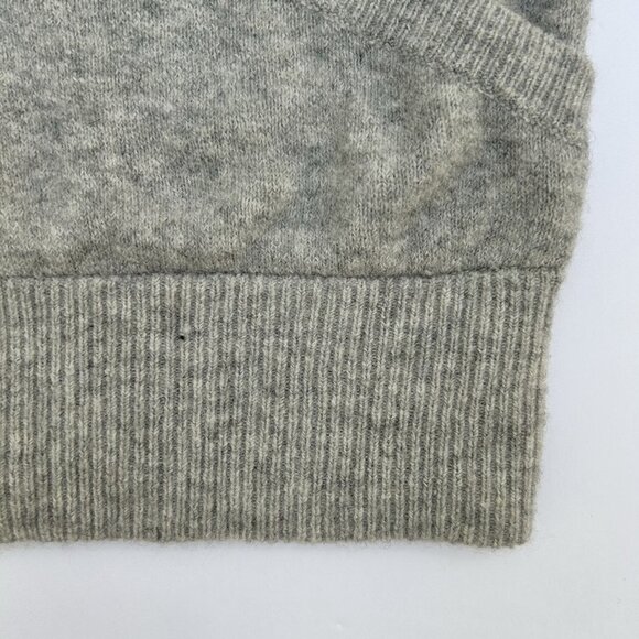 Madewell Wrap V-Neck Sweater in Coziest Yarn Gray Merino Wool Alpaca Size Medium - Picture 6 of 9